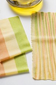 Home-made three-colour lasagne sheets