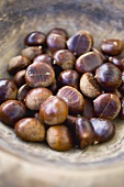 Several chestnuts in a bowl