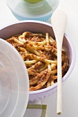 Macaroni with mince sauce