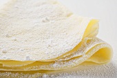 Folded crêpe with icing sugar
