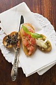 Bruschetta and crostini