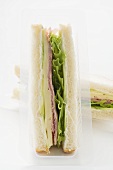 Sandwiches in packaging to take away