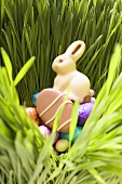 Easter sweets in grass