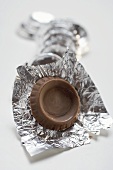 Chocolate thins in silver paper