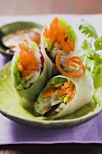 Vietnamese spring rolls with vegetable filling