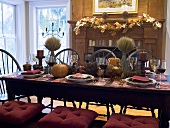 Table laid for Thanksgiving (USA)
