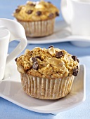 Peanut and chocolate chip muffins