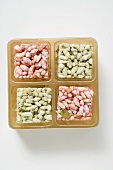 Asian puffed rice sweets in packaging