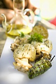 Grilled cuttlefish with chillies