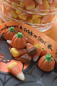 Sweets for Halloween (candy corn, pumpkin sweets)