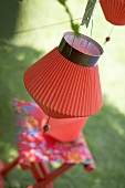 Red Chinese lanterns (garden party decorations)