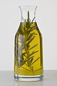 Rosemary oil in carafe