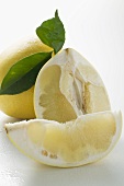 Pomelo with leaves