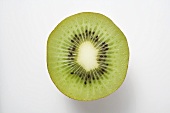 Half a kiwi fruit (cross section) from above