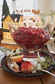 Cranberrysauce am Weihnachtstisch (USA)