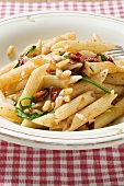 Penne with dried tomatoes and pine nuts
