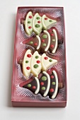 Chocolate Christmas trees in packaging