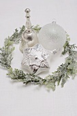 Silver Christmas tree ornaments