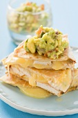 Chicken quesadillas with guacamole (Mexico)