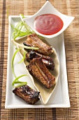 Glazed pork ribs with chilli sauce (Asia)