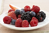 Fresh berries on plate