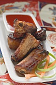 Crispy fried pork ribs with sauce (Asia)