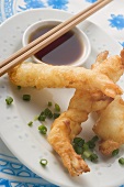 Deep-fried prawns in batter with soy sauce (Asia)