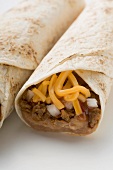 Burritos with cheese and mince