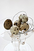 Quails' eggs on tiered stand