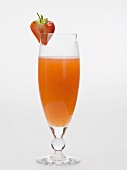 Strawberry and sparkling wine cocktail