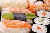 Assorted sushi (close-up)