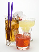 Drei verschiedene Cocktails