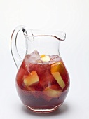 Sangria in a glass jug