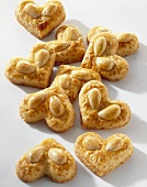 Heart-shaped cheese biscuits