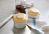 Two cheese soufflés