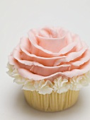 Cupcake with marzipan rose