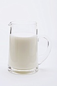 Milk in glass jug