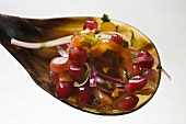 Pomegranate and onion salsa