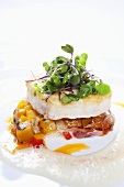 Sauteed Wahoo with Esacabeche of Pumpkin and Peppers and Lemon Emulsion
