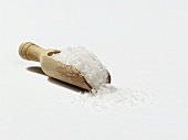 Salt in wooden scoop