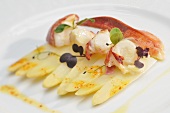 Lobster on white asparagus