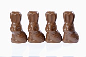 Four chocolate rabbits