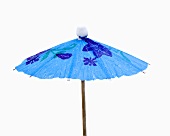 Blue cocktail umbrella