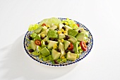 Plate of Avocado Salad with Lime and Chilies 