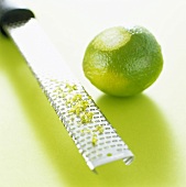 Lime with zester