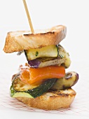 Crostini with grilled vegetables