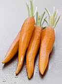 Several peeled carrots
