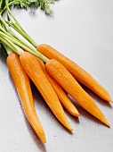 Several peeled carrots