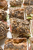 Small sandwiches in rows (detail)