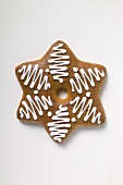 A decorated gingerbread star